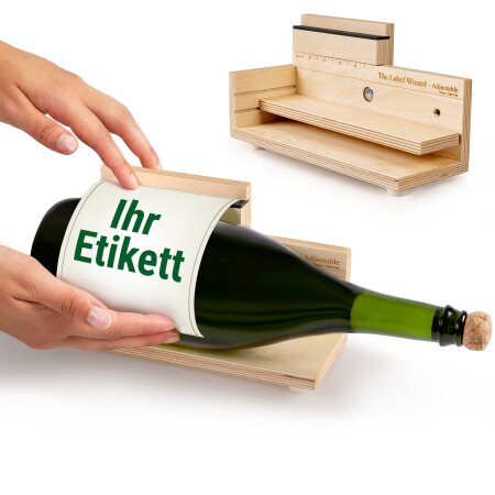 LABELING WIZARD | Etikettierer mit Aufsatz f&uuml;r grosse Beh&auml;lter | gro&szlig;e Dosen und Flaschen etikettieren | einfach &amp; schnell