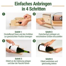 LABELING WIZARD | Etikettierer mit Aufsatz f&uuml;r grosse Beh&auml;lter | gro&szlig;e Dosen und Flaschen etikettieren | einfach &amp; schnell