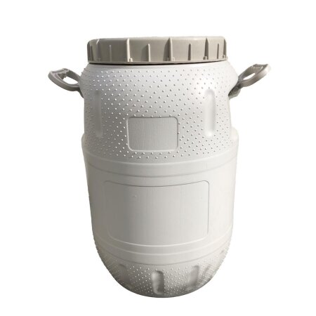 Tonne, Plastik (PET) | 40l Volumen | mit 2 Haltegriffen |  f&uuml;r Vorr&auml;te, Tierfutter, Camping, etc.