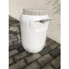 Tonne, Plastik (PET) | 40l Volumen | mit 2 Haltegriffen |  f&uuml;r Vorr&auml;te, Tierfutter, Camping, etc.