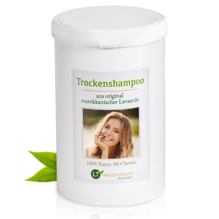 Trockenshampoo | Original aus Marokko | feines, dunkelbraunes Lavaerde-Pulver in Dose | 1 kg