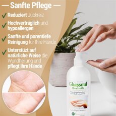 Lavaerde/Ghassoul Mischung zur Handw&auml;sche | mit original marokkanischer Tonerde | Limettenduft | chemie- &amp; seifenfrei | 500 ml mit Spender | vegan &amp; Bio | Wascherde