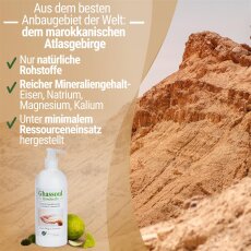 Lavaerde/Ghassoul Mischung zur Handw&auml;sche | mit original marokkanischer Tonerde | Limettenduft | chemie- &amp; seifenfrei | 500 ml mit Spender | vegan &amp; Bio | Wascherde